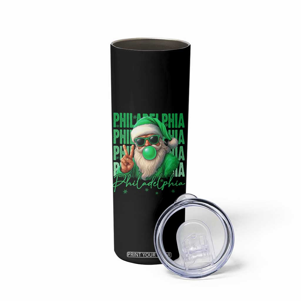 Christmas Philly Lover Skinny Tumbler Santa Retro EF Football Fan TS10 Print Your Wear