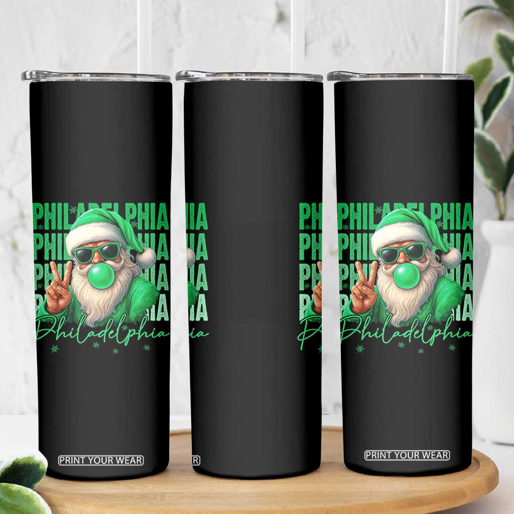 Christmas Philly Lover Skinny Tumbler Santa Retro EF Football Fan TS10 Print Your Wear