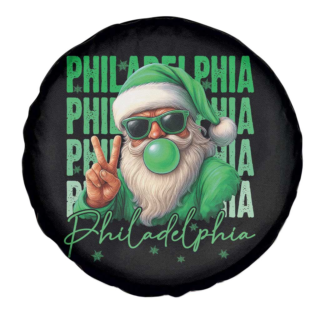 Christmas Philly Lover Spare Tire Cover Santa Retro EF Football Fan TS10 Print Your Wear