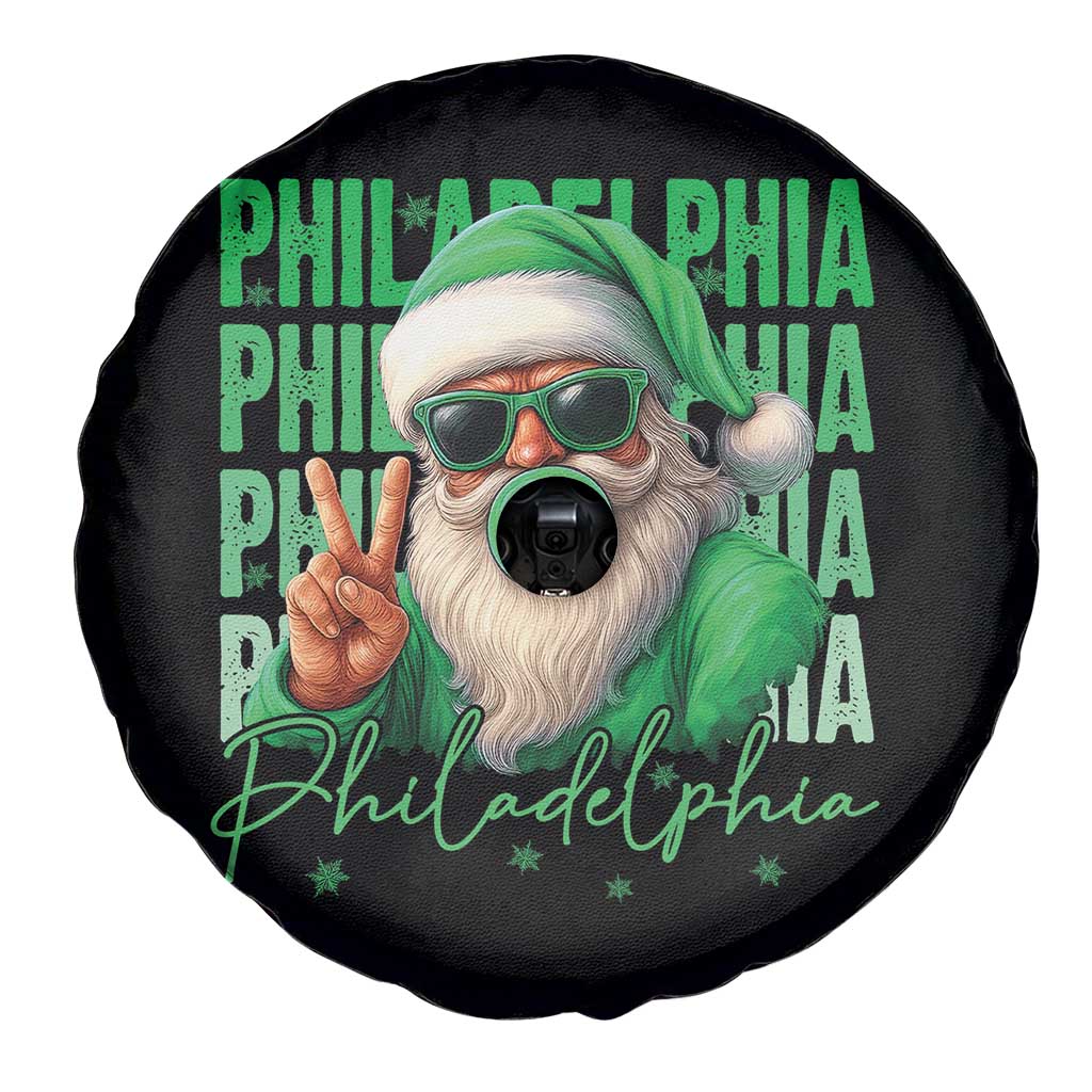 Philadelphia Football Christmas Spare Tire Cover Santa Retro Philly Fan TS10 Print Your Wear