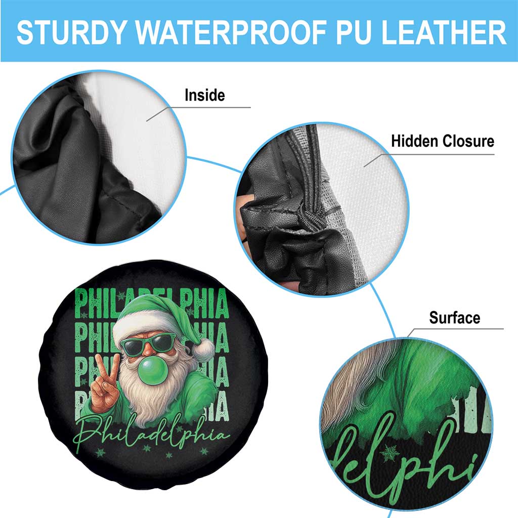 Christmas Philly Lover Spare Tire Cover Santa Retro EF Football Fan TS10 Print Your Wear