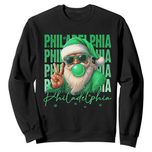 Philadelphia Football Christmas Sweatshirt Santa Retro Philly Fan TS10 Black Print Your Wear