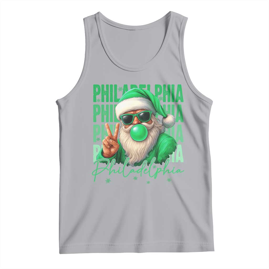 Christmas Philly Lover Tank Top Santa Retro EF Football Fan TS10 Athletic Heather Print Your Wear