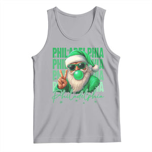 Christmas Philly Lover Tank Top Santa Retro EF Football Fan TS10 Athletic Heather Print Your Wear
