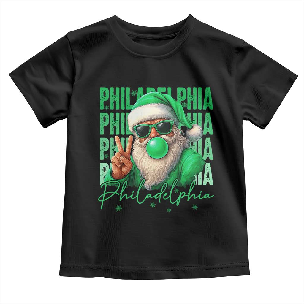Christmas Philly Lover Toddler T Shirt Santa Retro EF Football Fan TS10 Black Print Your Wear
