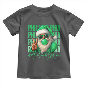 Philadelphia Football Christmas Toddler T Shirt Santa Retro Philly Fan TS10 Dark Heather Print Your Wear