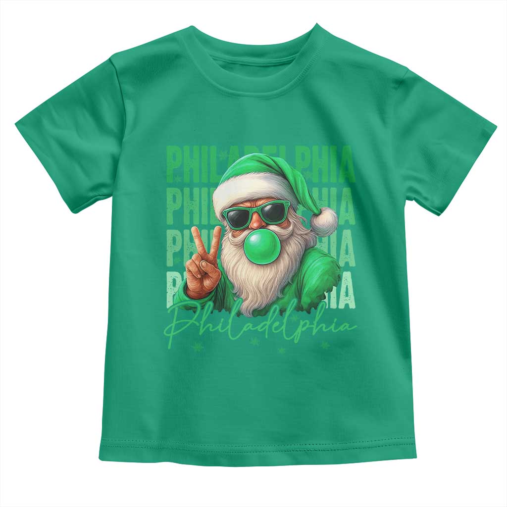 Philadelphia Football Christmas Toddler T Shirt Santa Retro Philly Fan TS10 Irish Green Print Your Wear