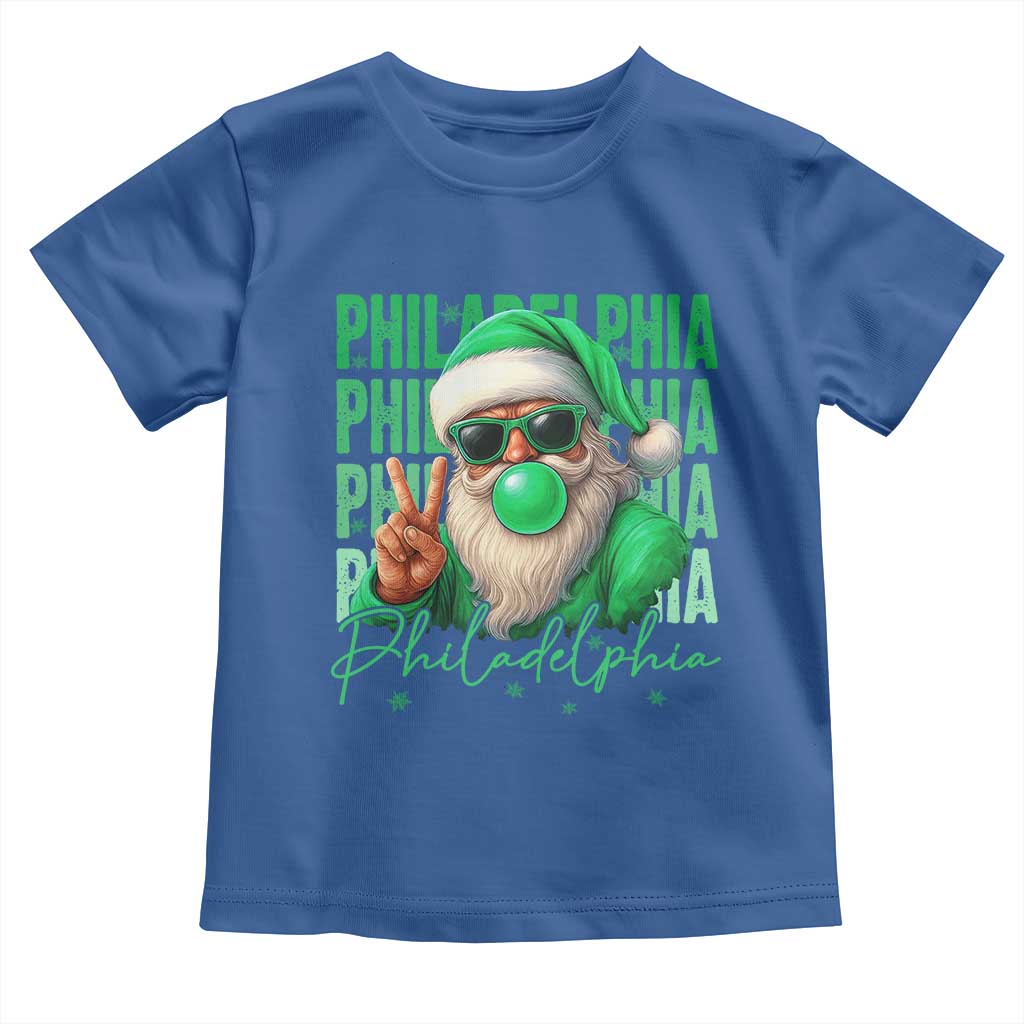 Philadelphia Football Christmas Toddler T Shirt Santa Retro Philly Fan TS10 Royal Blue Print Your Wear