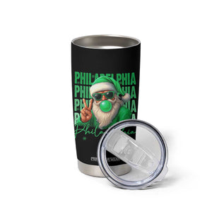 Philadelphia Football Christmas Tumbler Cup Santa Retro Philly Fan TS10 Print Your Wear