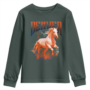 DFB Fan Youth Sweatshirt Vintage Mascot Game Day Bootleg TS10 Dark Forest Green Print Your Wear