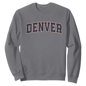 Broncos Fan Sweatshirt Vintage Sports Style 80s 90s Game Day TS10 Charcoal Print Your Wear