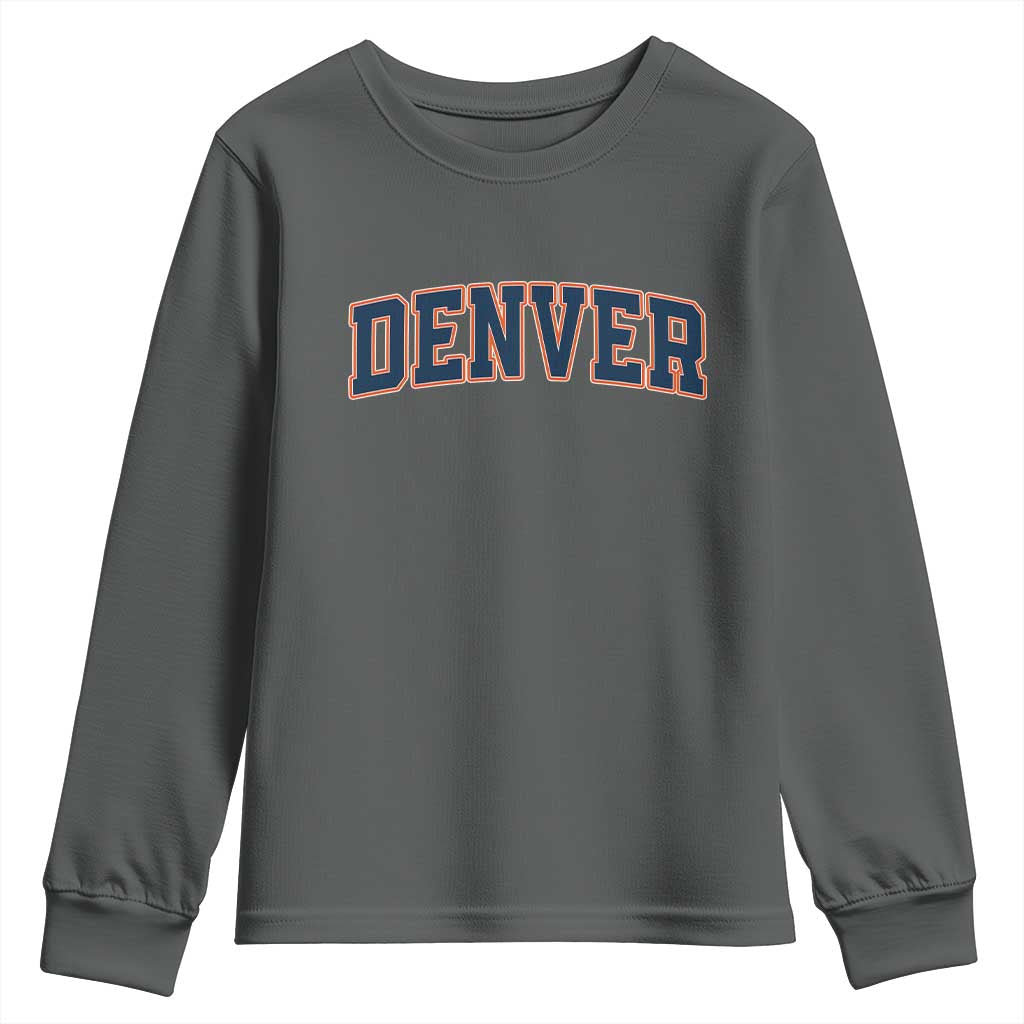 DFB Fan Youth Sweatshirt Vintage Sports Style 80s 90s Game Day TS10 Dark Heather Print Your Wear