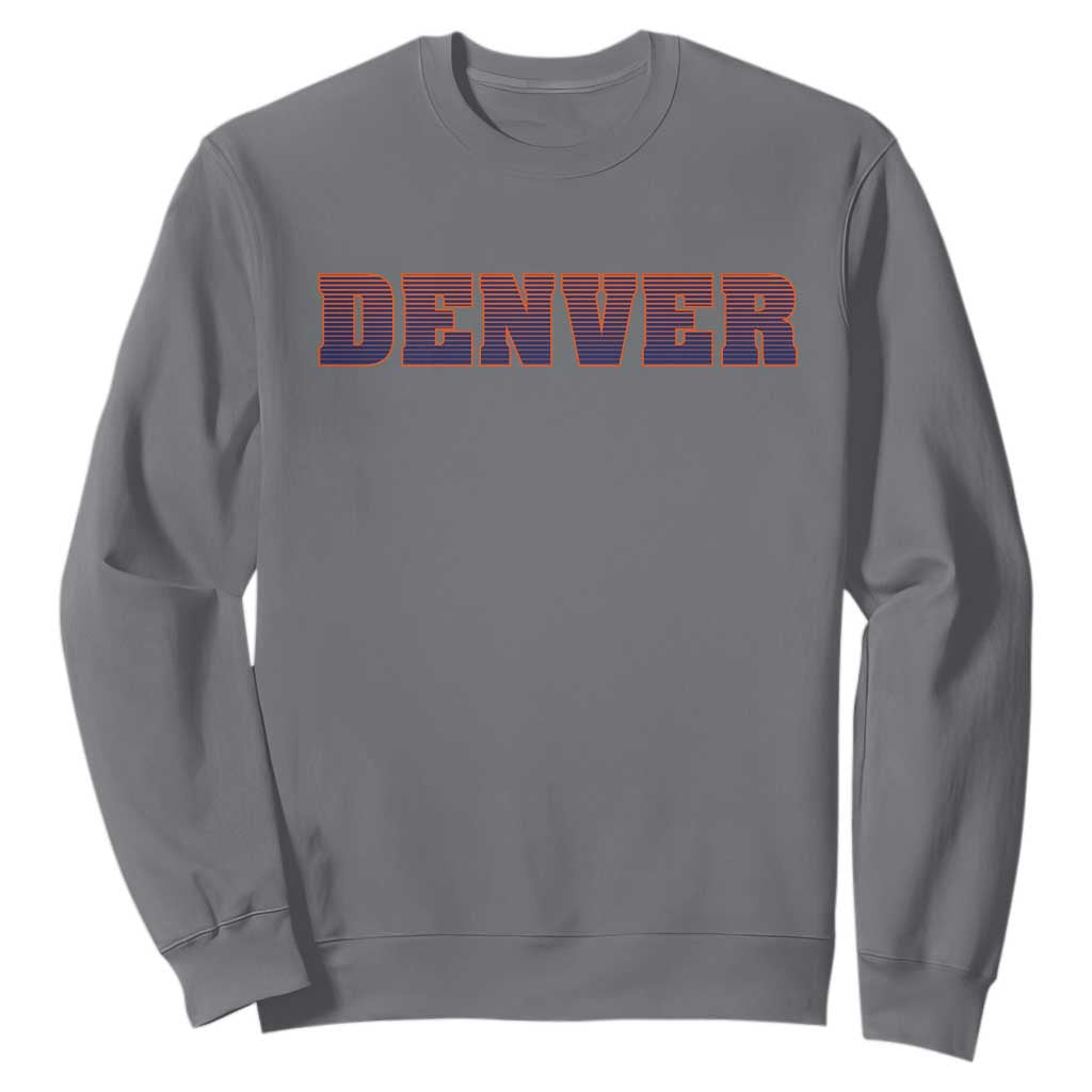 Broncos Fan Sweatshirt Vintage Sports Style 80s 90s Gifts TS10 Charcoal Print Your Wear
