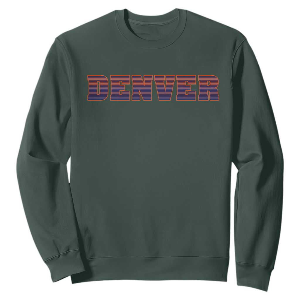 Broncos Fan Sweatshirt Vintage Sports Style 80s 90s Gifts TS10 Dark Forest Green Print Your Wear