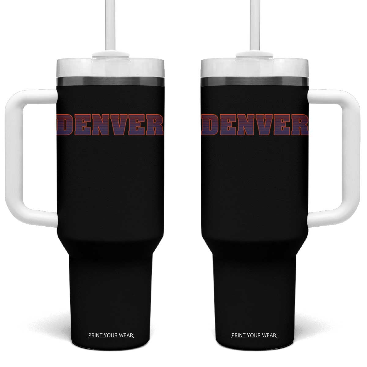DFB Fan Tumbler With Handle Vintage Sports Style 80s 90s Gifts TS10 One Size: 40 oz Black Print Your Wear