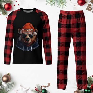 Vintage Chicago Football Christmas Plaid Pajama Set Trendy Fan Gifts Game Day Apparel Bears Fan Gear TS10 Buffalo Plaid Print Your Wear
