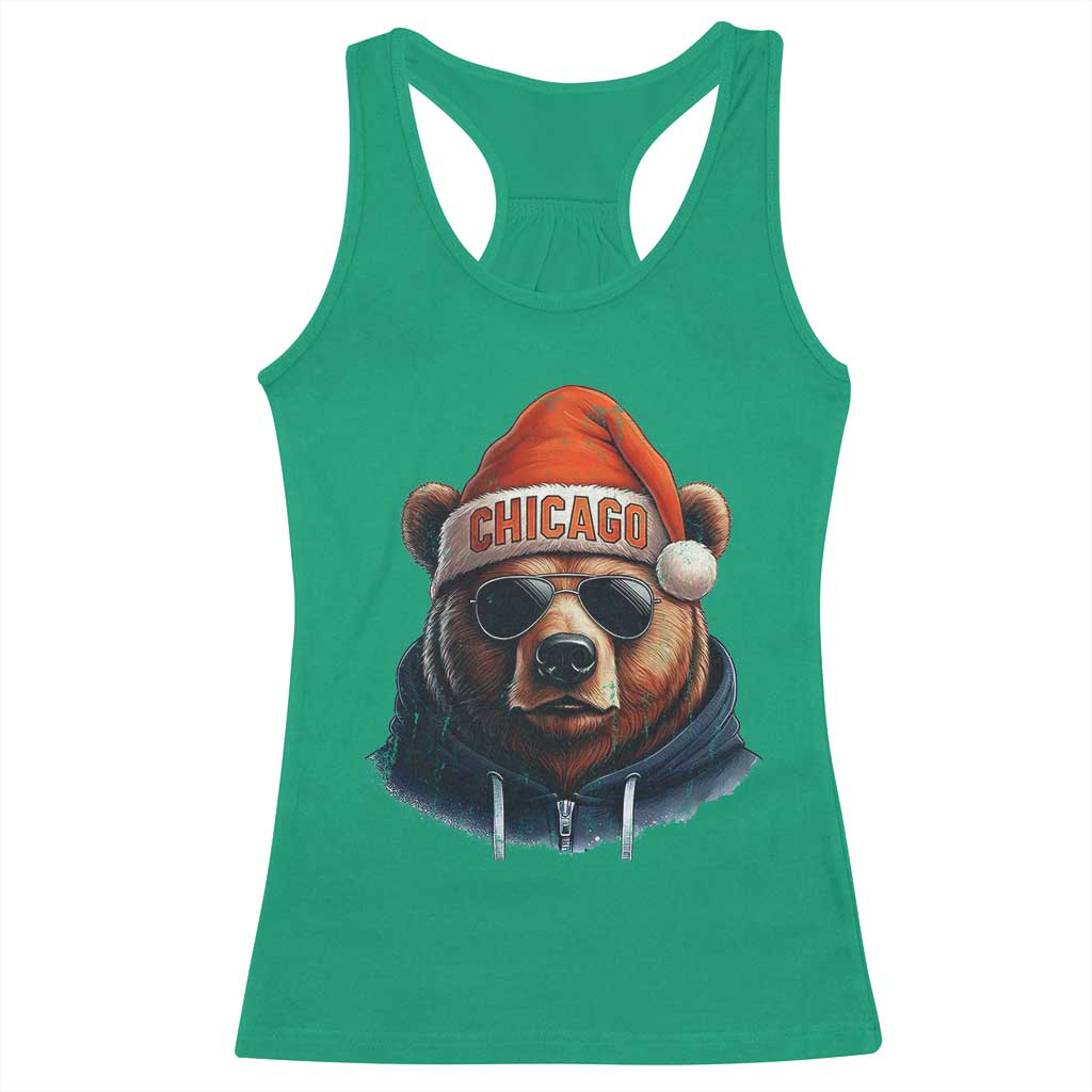 Vintage Chicago Football Christmas Racerback Tank Top Trendy Fan Gifts Game Day Apparel Bears Fan Gear - Print Your Wear