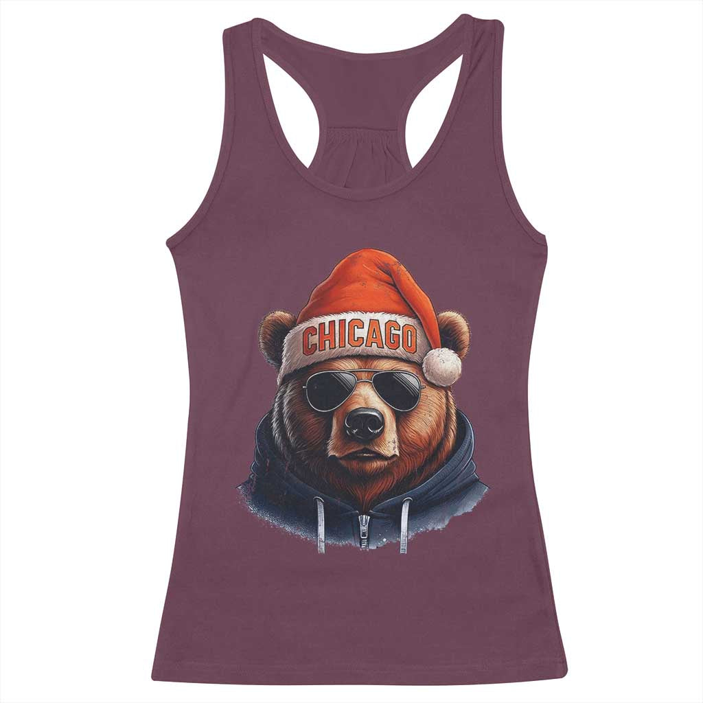 Vintage Chicago Football Christmas Racerback Tank Top Trendy Fan Gifts Game Day Apparel Bears Fan Gear - Print Your Wear