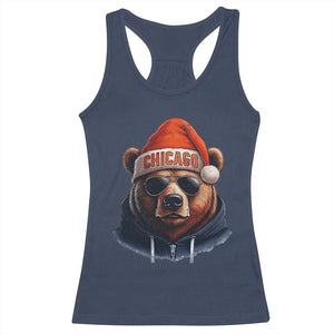 Vintage Chicago Football Christmas Racerback Tank Top Trendy Fan Gifts Game Day Apparel Bears Fan Gear - Print Your Wear