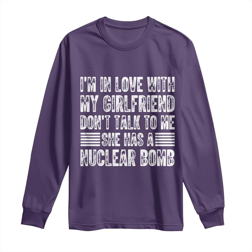 I'm In Love With My Girlfriend Long Sleeve Shirt Don't Talk to Me TS10 Purple Print Your Wear