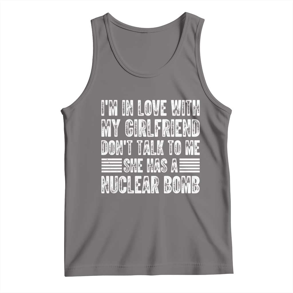 I'm In Love With My Girlfriend Tank Top Don't Talk to Me TS10 Deep Heather Print Your Wear