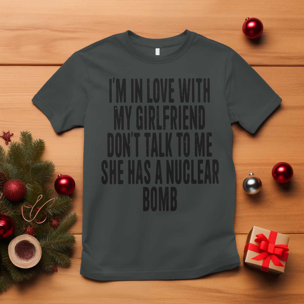 I'm In Love With My Girlfriend Don't Talk To Me T Shirt Funny Relationship Boyfriend Gifts TS10 Dark Heather Print Your Wear