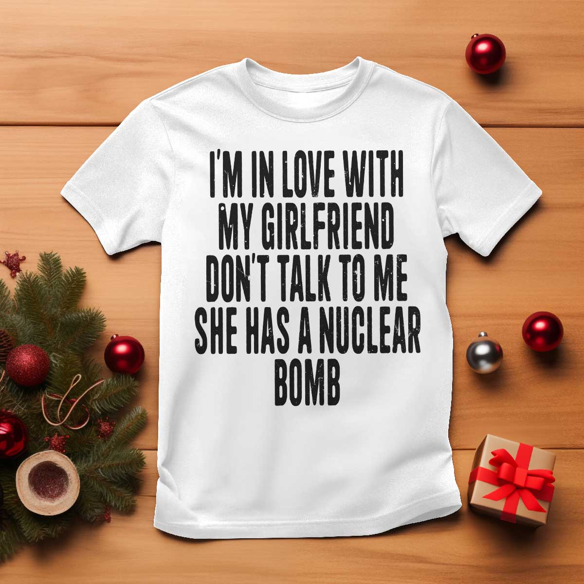 I'm In Love With My Girlfriend Don't Talk To Me T Shirt Funny Relationship Boyfriend Gifts TS10 White Print Your Wear