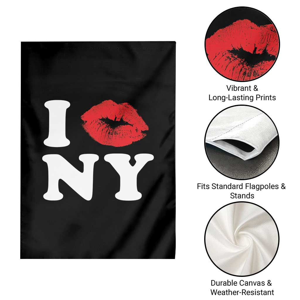 I Love NY Garden Flag Sexy Lips Red Lipstick Kiss New York Lover Travel Gift TS10 Print Your Wear