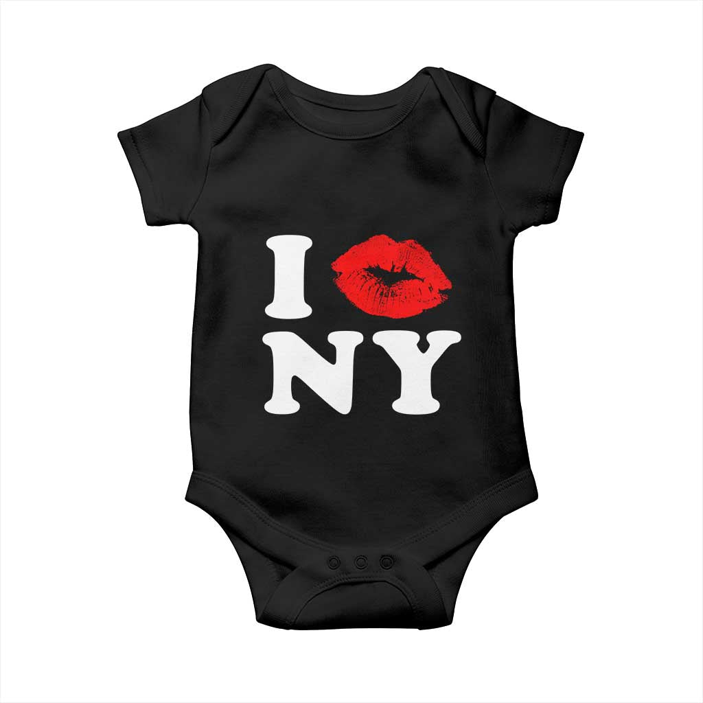 I Love NY Baby Onesie Sexy Lips Red Lipstick Kiss New York Lover Travel Gift TS10 Black Print Your Wear