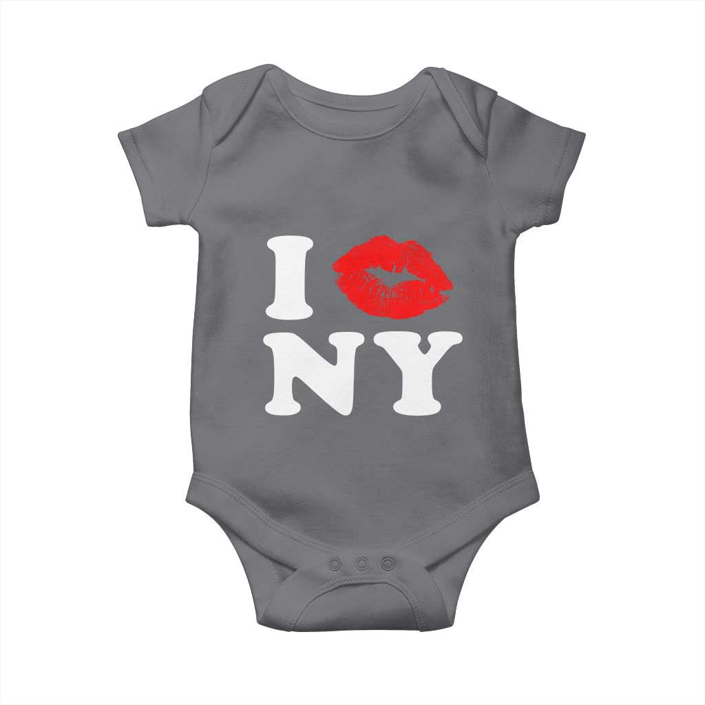 I Love NY Baby Onesie Sexy Lips Red Lipstick Kiss New York Lover Travel Gift TS10 Charcoal Print Your Wear