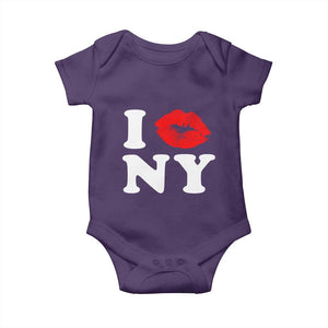I Love NY Baby Onesie Sexy Lips Red Lipstick Kiss New York Lover Travel Gift TS10 Purple Print Your Wear
