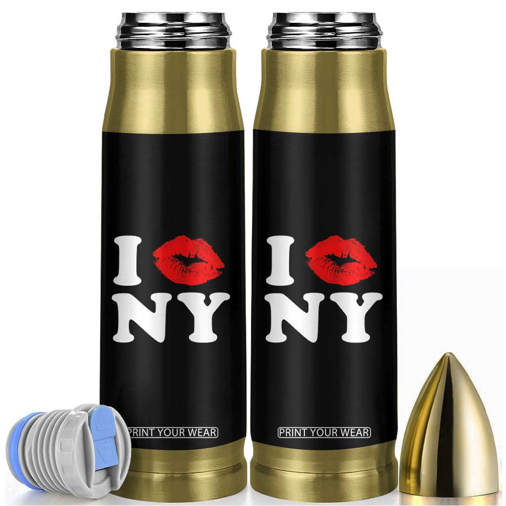 I Love NY Bullet Tumbler Sexy Lips Red Lipstick Kiss New York Lover Travel Gift TS10 Black Print Your Wear