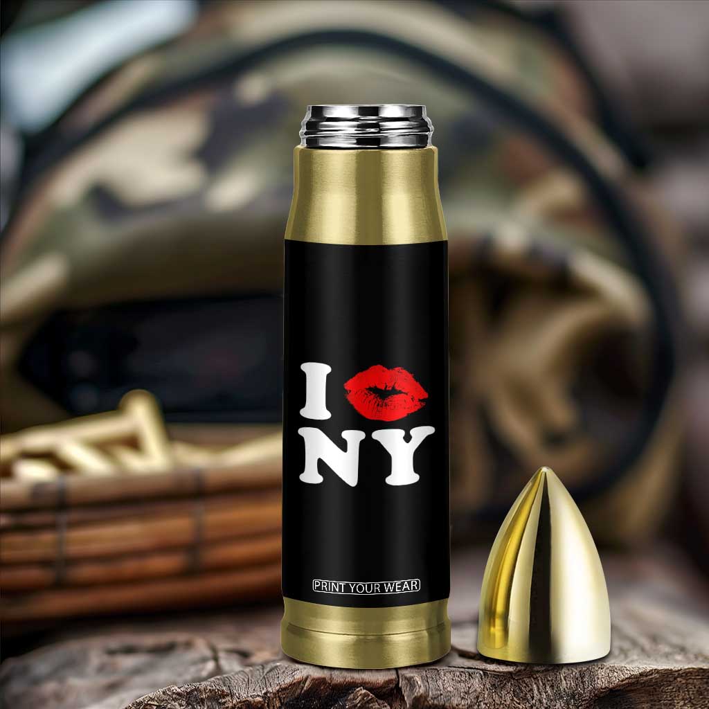 I Love NY Bullet Tumbler Sexy Lips Red Lipstick Kiss New York Lover Travel Gift TS10 Print Your Wear