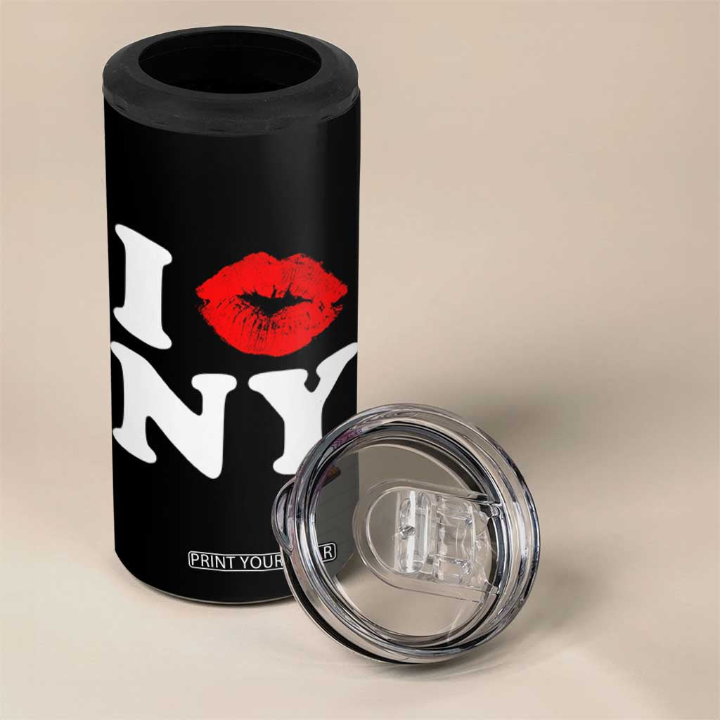 I Love NY 4 in 1 Can Cooler Tumbler Sexy Lips Red Lipstick Kiss New York Lover Travel Gift TS10 Print Your Wear