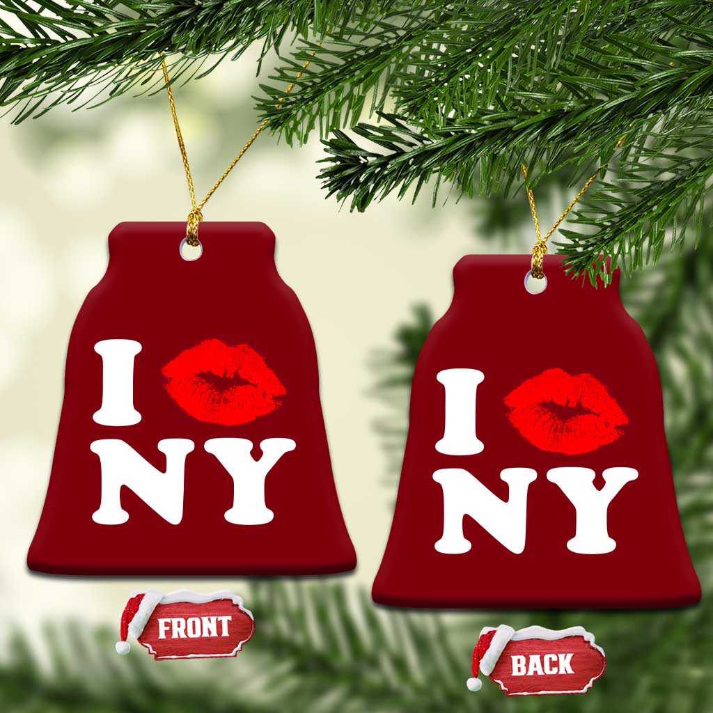 I Love NY Ceramic Ornament Sexy Lips Red Lipstick Kiss New York Lover Travel Gift TS10 Print Your Wear