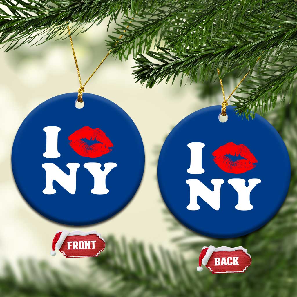 I Love NY Ceramic Ornament Sexy Lips Red Lipstick Kiss New York Lover Travel Gift TS10 1pc Blue Print Your Wear