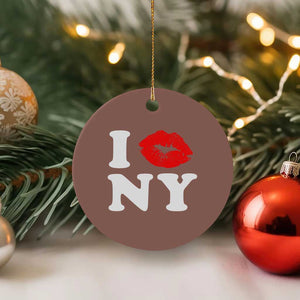 I Love NY Ceramic Ornament Sexy Lips Red Lipstick Kiss New York Lover Travel Gift TS10 1pc Mocha Print Your Wear