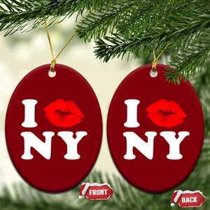 I Love NY Ceramic Ornament Sexy Lips Red Lipstick Kiss New York Lover Travel Gift TS10 Print Your Wear