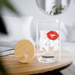 I Love NY Glass Can Sexy Lips Red Lipstick Kiss New York Lover Travel Gift TS10 Print Your Wear