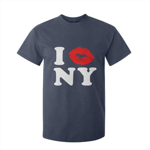 I Love NY T Shirt For Kid Sexy Lips Red Lipstick Kiss New York Lover Travel Gift TS10 Navy Print Your Wear