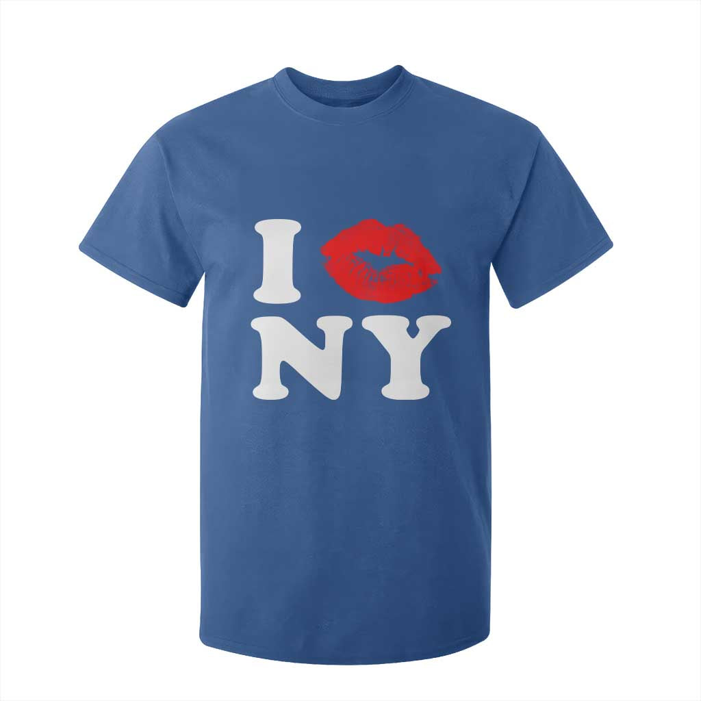 I Love NY T Shirt For Kid Sexy Lips Red Lipstick Kiss New York Lover Travel Gift TS10 Royal Blue Print Your Wear