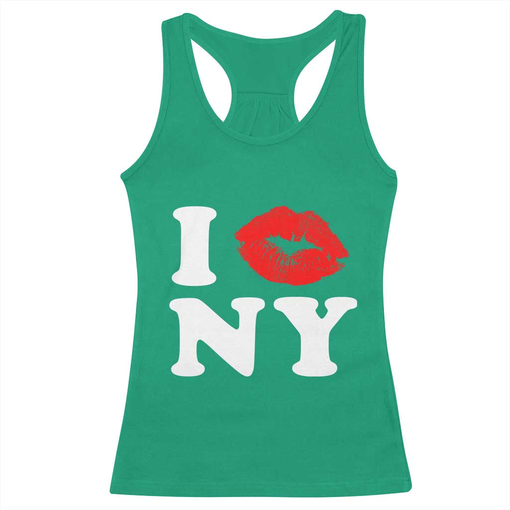 I Love NY Racerback Tank Top Sexy Lips Red Lipstick Kiss New York Lover Travel Gift TS10 Irish Green Print Your Wear
