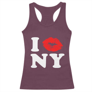 I Love NY Racerback Tank Top Sexy Lips Red Lipstick Kiss New York Lover Travel Gift TS10 Maroon Print Your Wear