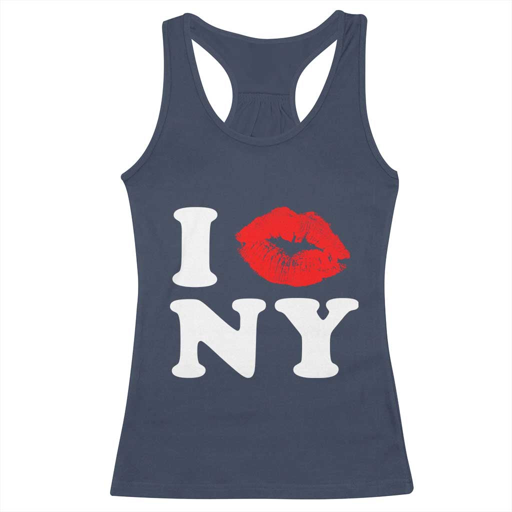 I Love NY Racerback Tank Top Sexy Lips Red Lipstick Kiss New York Lover Travel Gift TS10 Navy Print Your Wear