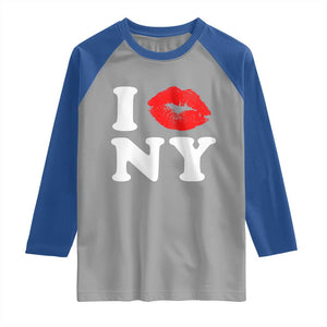 I Love NY Raglan Shirt Sexy Lips Red Lipstick Kiss New York Lover Travel Gift TS10 Sport Gray Royal Print Your Wear