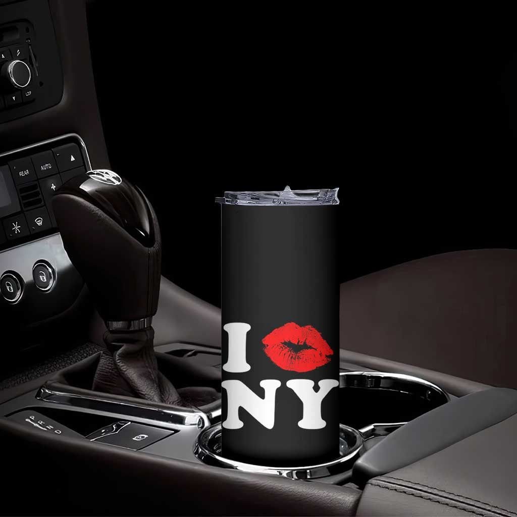 I Love NY Skinny Tumbler Sexy Lips Red Lipstick Kiss New York Lover Travel Gift TS10 Print Your Wear