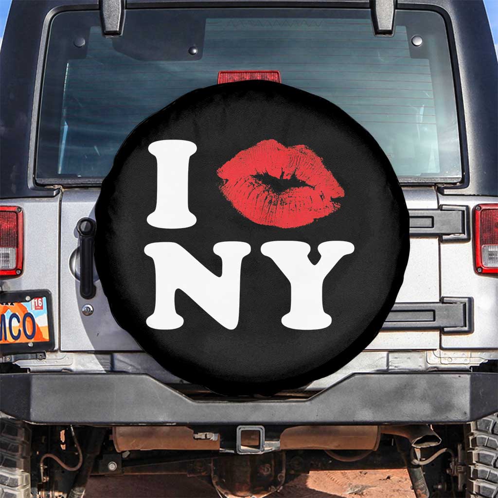 I Love NY Spare Tire Cover Sexy Lips Red Lipstick Kiss New York Lover Travel Gift TS10 No hole Black Print Your Wear