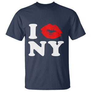 I Love NY T Shirt Sexy Lips Red Lipstick Kiss New York Lover Travel Gift TS10 Navy Print Your Wear