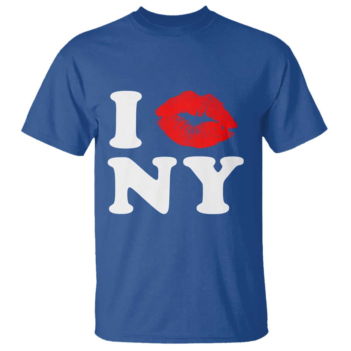 I Love NY T Shirt Sexy Lips Red Lipstick Kiss New York Lover Travel Gift TS10 Royal Blue Print Your Wear