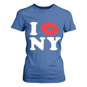 I Love NY T Shirt For Women Sexy Lips Red Lipstick Kiss New York Lover Travel Gift TS10 Royal Blue Print Your Wear